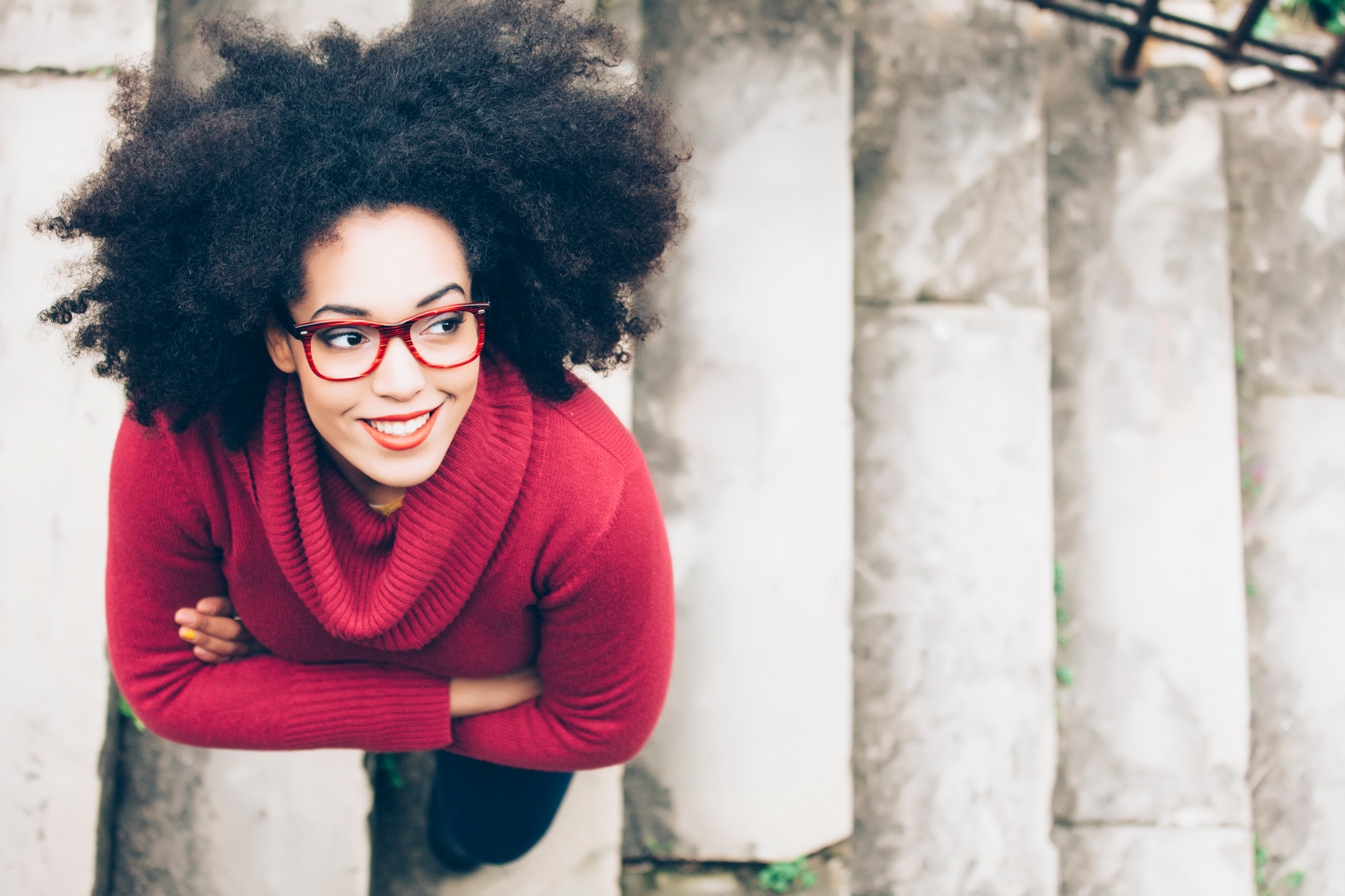 young beautiful woman wearing glasses