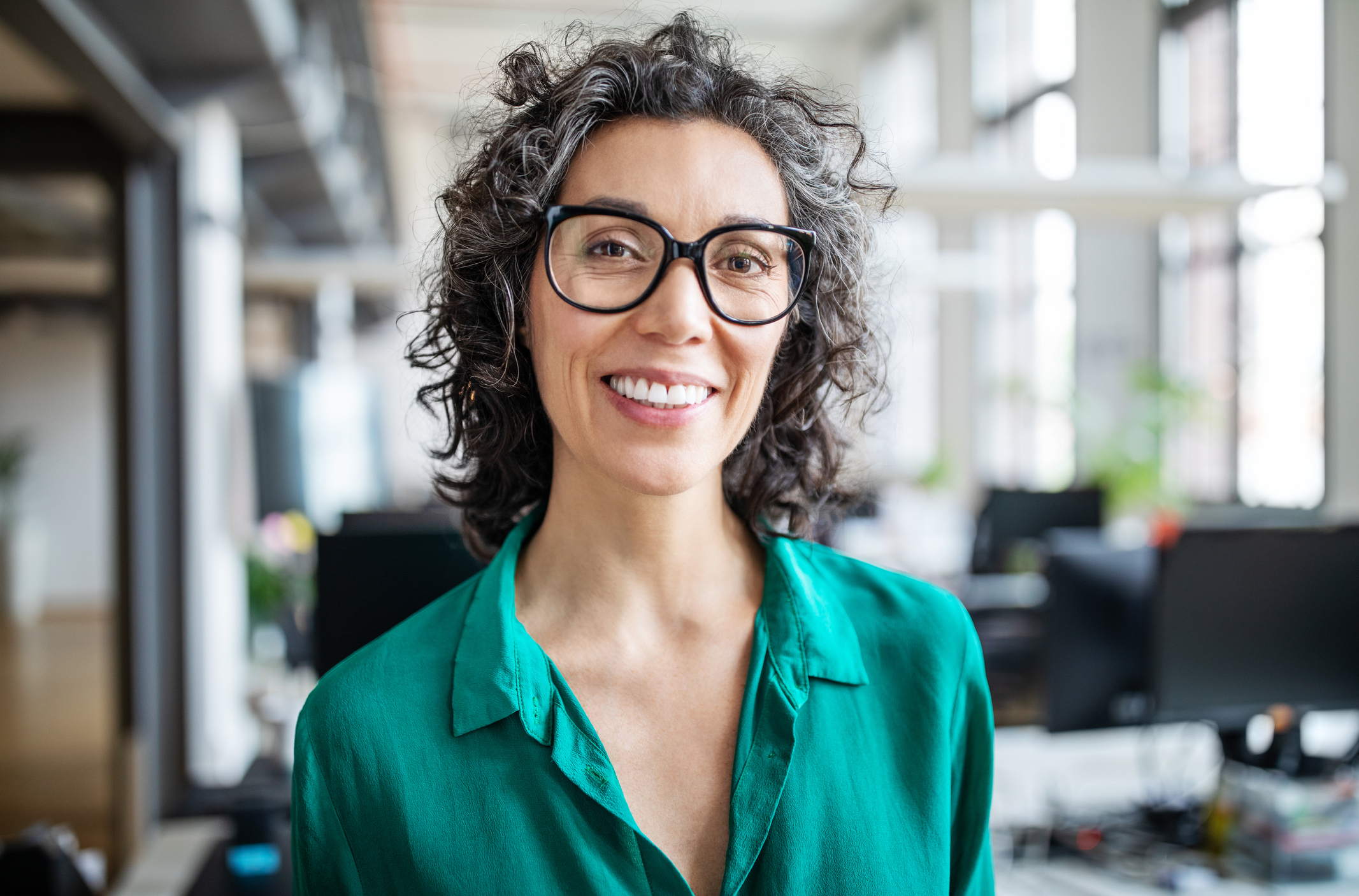 Mature woman smiling at the camera